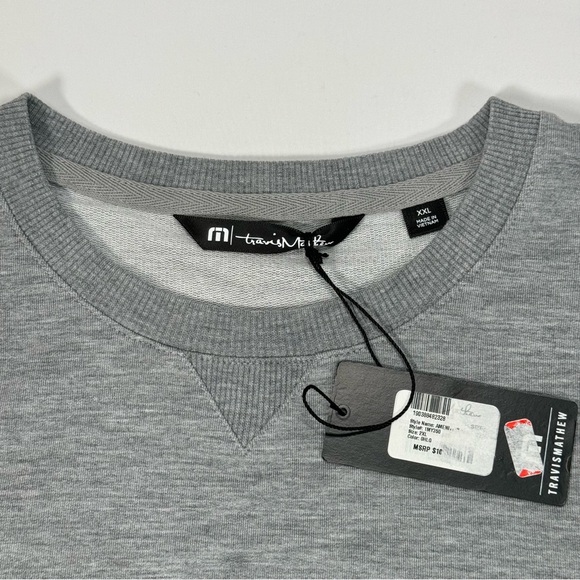 NWT New Travis Mathew Men's Amenities Crew Neck 2XL Pullover Shirt Golf XXL Top - Picture 6 of 6